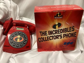 Walt Disney's The Incredibles Rotary Phone Lot - One New In Box And One Without Box