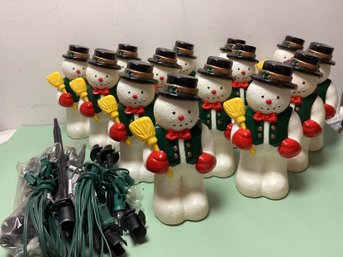 Plastic Outside Light Up Snowman Lot