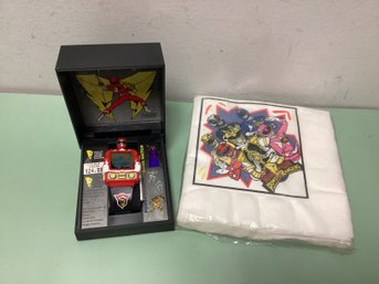 1994 Mighty Morphin Power Rangers Watch And Original Napkins