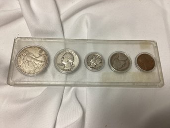 1942 Coin Set - Walking Lady Liberty, Mercury Dime, Buffalo Nickel