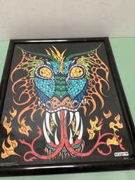 Vintage Dragon Fuzzy Framed Poster