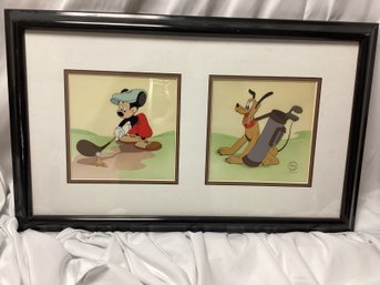 Canine Caddy Teeing Off Walt Disneys Sericel Limited Edition