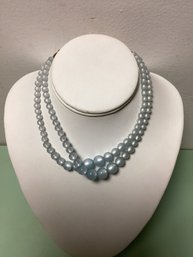 Moonglow Lucite Beaded Necklace