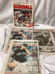 Sports Newspaper Lot - Sporting News, New York Post, And More