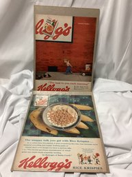 1959 & 1961 Kelloggs Cereal Advertisements