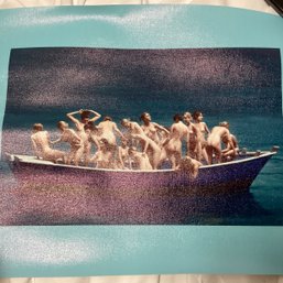 Nude Woman On Boat Canvas