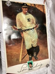 1989 Lou Gherig NY Yankees Poster