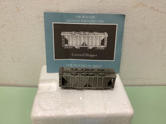 The Franklin Mint Covered Hopper Pewter Train