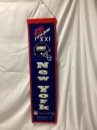 New York Giants Super Bowl XXI Banner