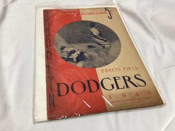 1941 Brooklyn Dodgers Official Score Guide