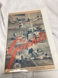 1954 NY Giants Baseball Official Program And Scorecard