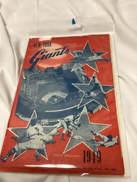 1949 NY Giants Baseball Official Program And Scorecard