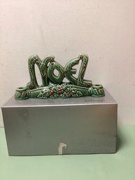 Noel Ceramic Christmas Candle Holder