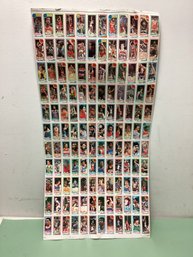 1980s Topps Basketball Uncut Card Sheet