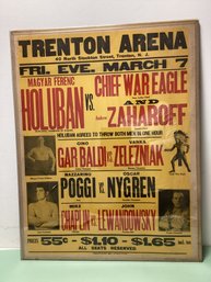 1930s Wrestling Poster Trenton Arena, New Jersey