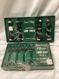 Dept 56 Snow & Heritage Village Lamp Posts - Battery Operated