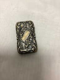 Sterling Silver Over Brass Art Nouveau Match Holder