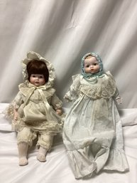 Two Antique Porcelain Baby Dolls