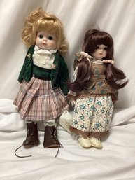 Two Vintage Porcelain Dolls