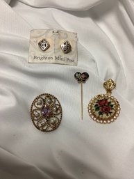 Vintage Brooch,pin &earrings