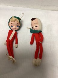 Two Antique Pixie Elves