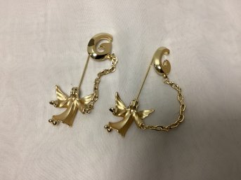 Giusti Signed Angel Brooches