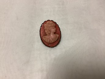 Antique Red Celluloid Cameo