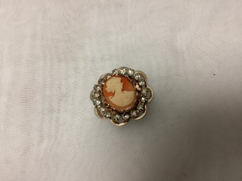 Victorian Revival Lady Cameo Brooch