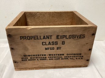 Propellant Explosives Class B Winchester Wooden Box