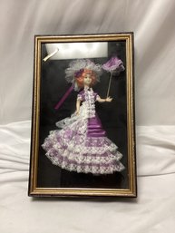 Porcelain Doll In Shadow Box