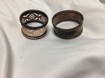 Pair Of Sterling Silver Napkin Holders