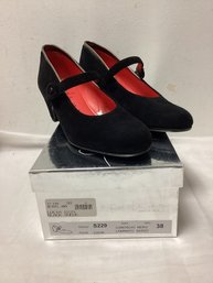 Pas Ole Zouge Black Suede Shoes With Box