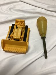 Vintage Bulldozer And Toy