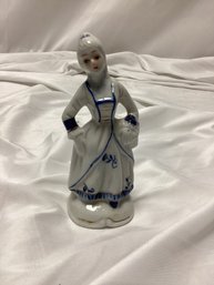 Victorian Blue / White Lady Fare Figure