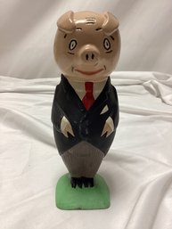 Vintage Cast Iron Republic Piggy Bank