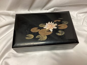 Lotus Otagiri Japan Lacquerware Music Jewelry Box