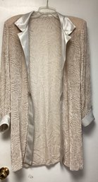 100 Percent Polyester Vintage Cardigan With Rhinestone Accents - Size XL