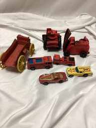 Lot Of Vintage Rubber And Metal Vehicles