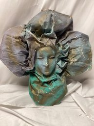 Vintage Paper Mache Head Sculpture