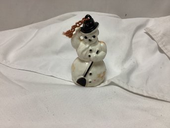 1950s Plastic Snowman Ornament
