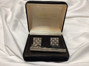 Venetto Tieclips And Cuff Link Set