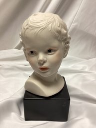 1970s Cybis Signed Cupid Porcelain Boy Bust