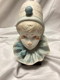 1970s Cybis Signed Porcelain Boy Clown Bust