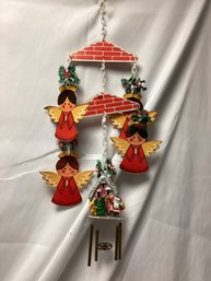 Vintage Wooden Christmas Wind Chime