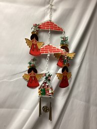 Vintage Angel / Santa Windchime Christmas Decor