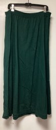 Orvis 100 Percent Wool Green Maxi Skirt - Size X-large