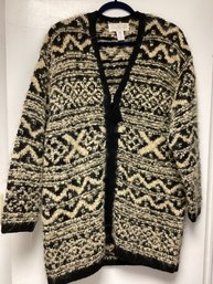 Vintage Jones New York Hand Knit Wool Mix Cardigan - Medium