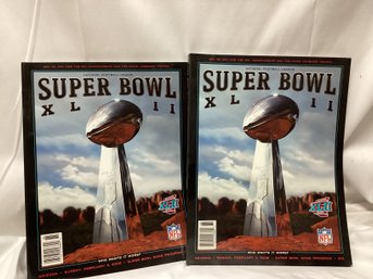 Super Bowl XLII Game Program Lot - Lot Of 2