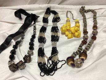 Various Chunky Statement Necklace Lot