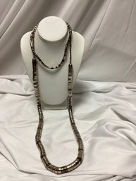 Long Metal Snake Link Chain Statement Necklace